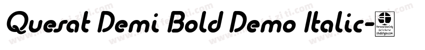 Quesat Demi Bold Demo Italic字体转换